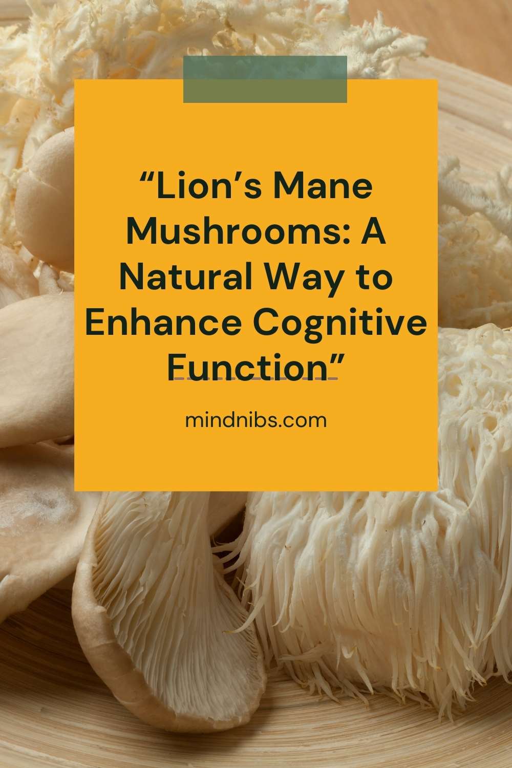 "Lion's Mane Mushrooms: A Natural Way to Enhance Cognitive Function"